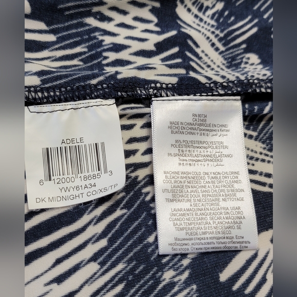 BCBGMAXAZRIA Adele Navy Wrap Dress Women's Size XS - Picture 4 of 10